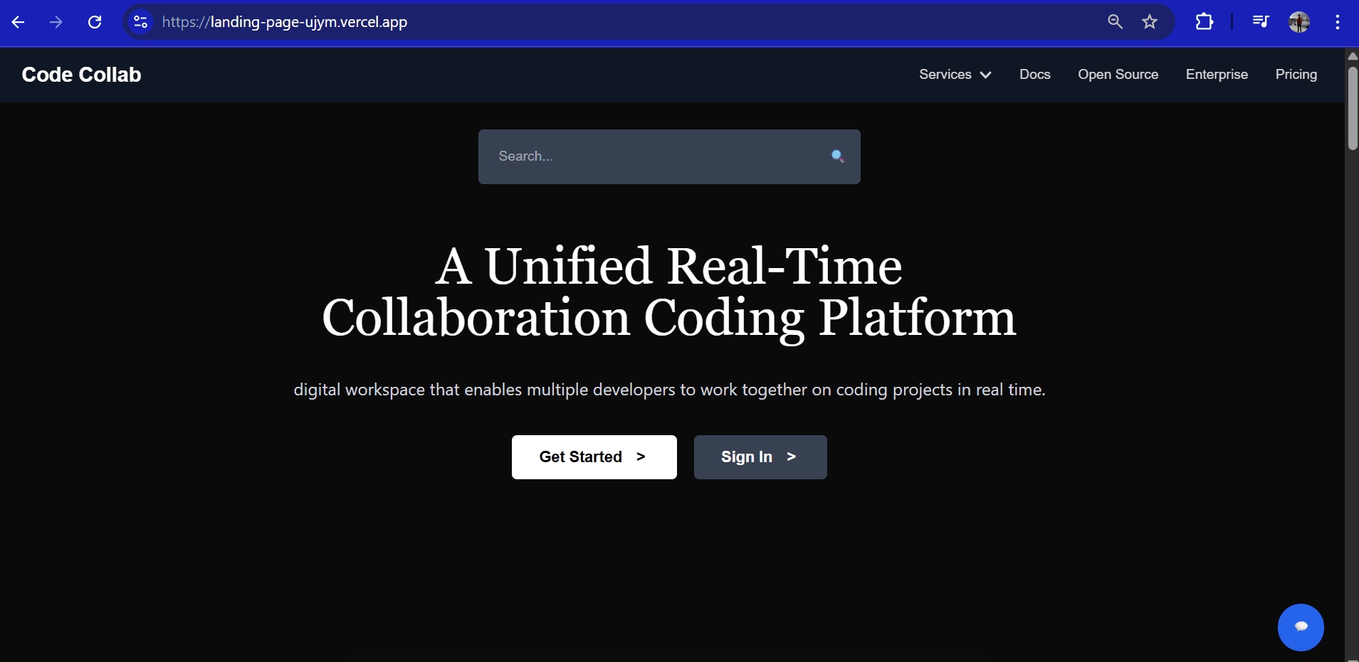 Collaborative Coding Platform Screenshot